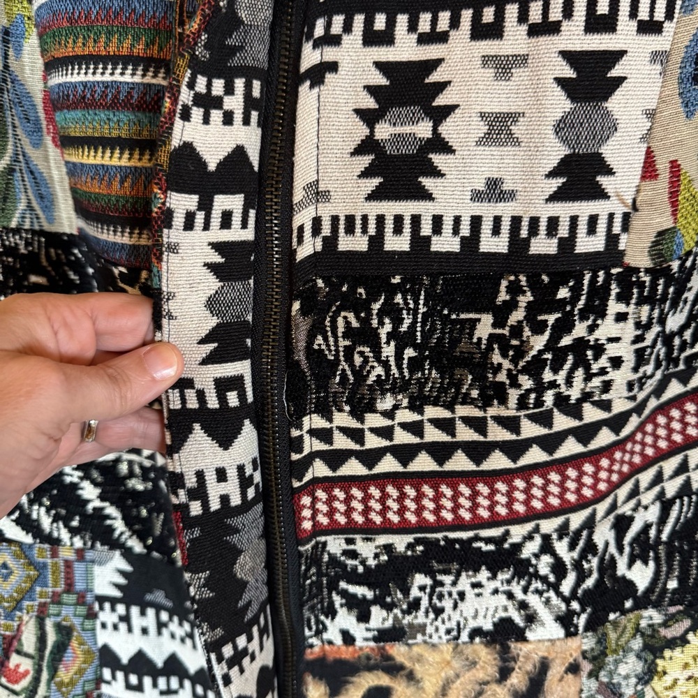 Desigual Multicolor Patchwork Tapestry Coat - image 6